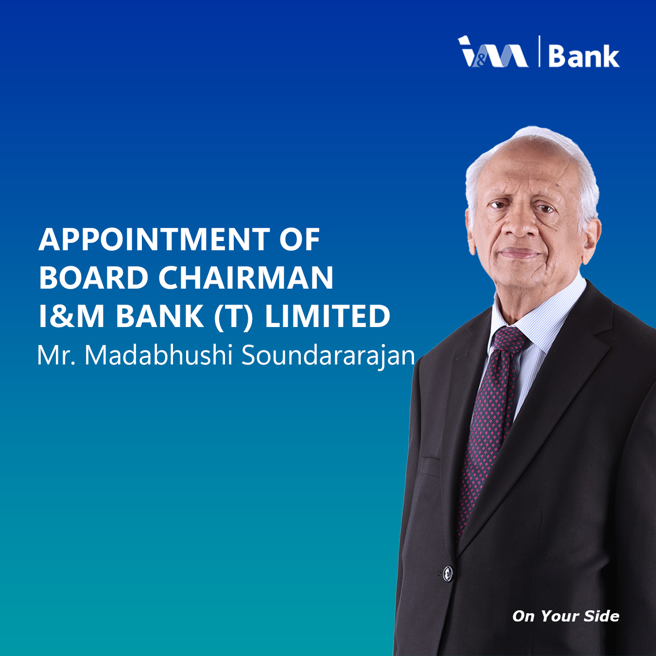 APPOINTMENT OF BOARD CHAIRMAN I&M BANK (T) LIMITED.