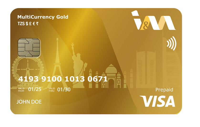 The new Multicurrency Gold Visa Prepaid Card